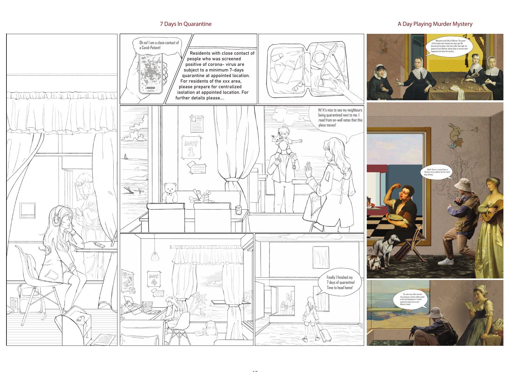 Seven days in quarantine, a narrative of changing space.