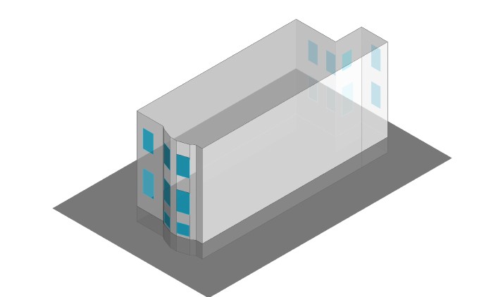 Baseline row-house geometry model