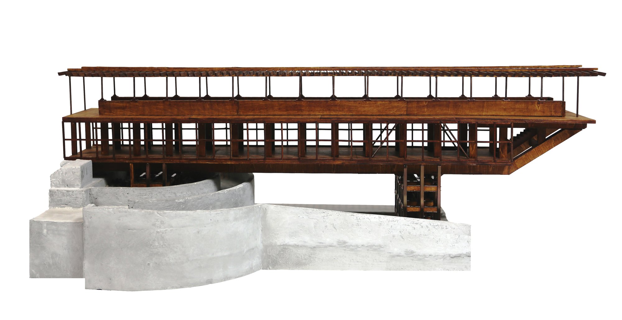 The 1:360 structural model of the Zenbo Seinei Wellness Centre.